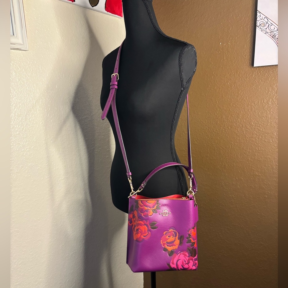 Coach Purple Floral Crossbody Bag